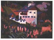 Ernst Ludwig Kirchner House in the meadows oil painting